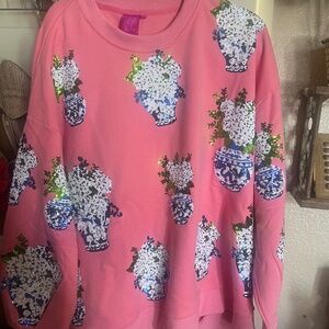 NWOT XL Queen of Sparkles x Fly Boutique Chinoiserie Sweatshirt